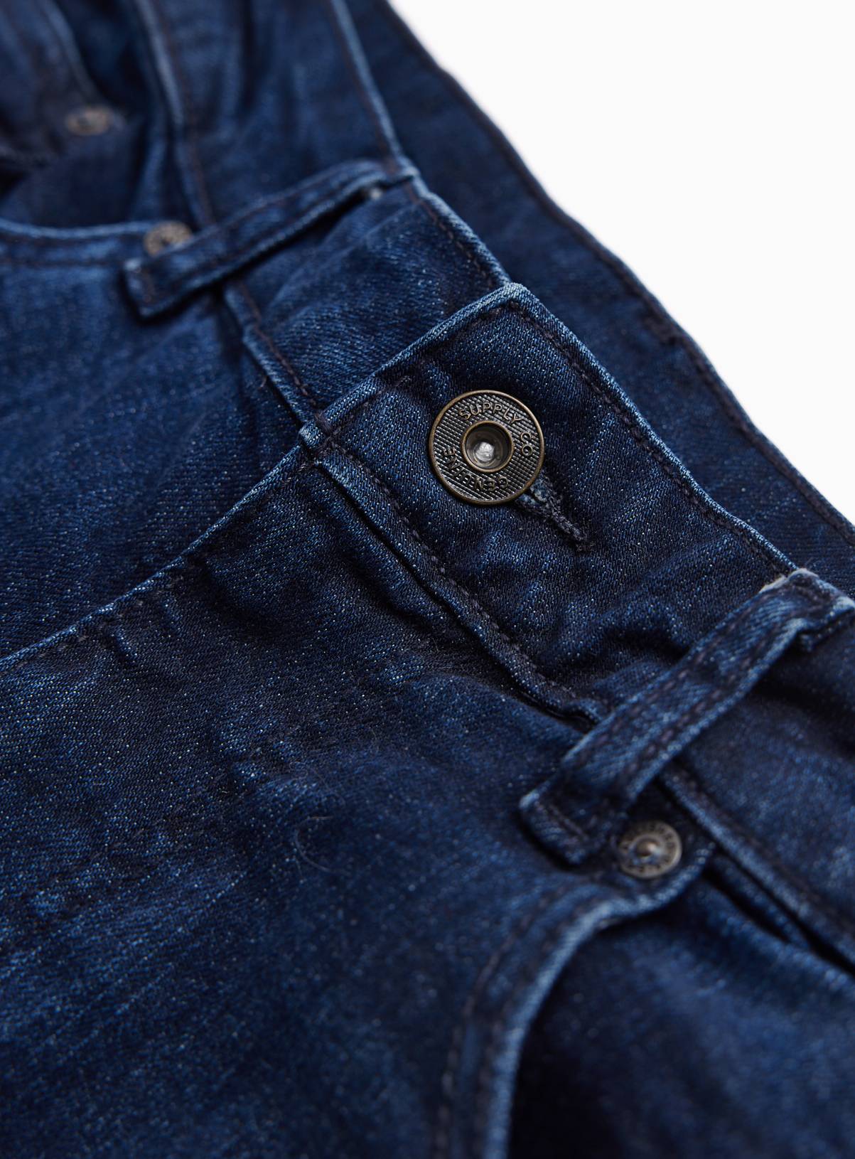 Dark Denim Mid Rise Straight Leg Jeans 40S - Image 4